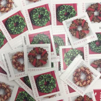 2019 Holiday Wreaths Forever Stamps